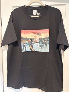 Mens T-Shirt with Riot Graphic Art